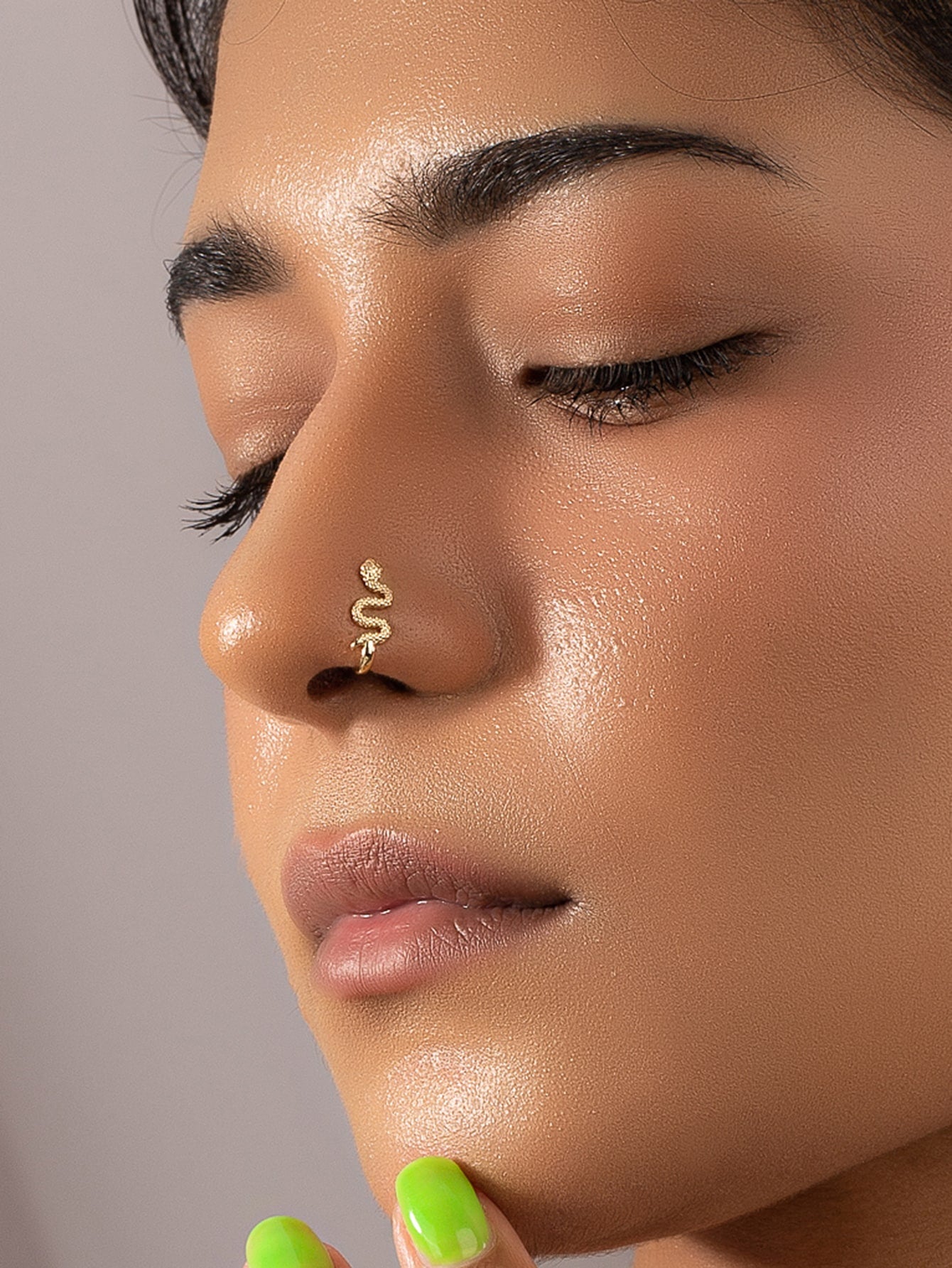 Snake Decor Nose Cuff For Women And Men, Punk Non Piercing, A Fashionable Body Jewelry Gift For Any Occasion