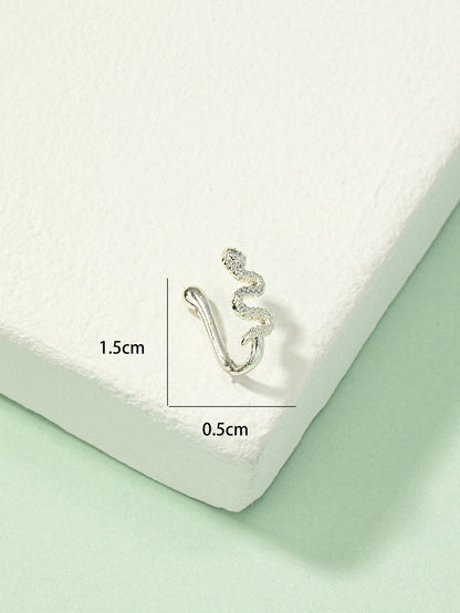 Snake Decor Nose Cuff For Women And Men, Punk Non Piercing, A Fashionable Body Jewelry Gift For Any Occasion