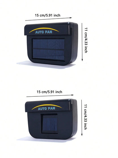 Solar Powered Car Ventilator Vehicle Exhaust Fan Window Automobile Cool Cooler Ventilation System Radiator For Windshield Air Circulation Solar/USB Powered Exhaust Radiator Fan Or Vehicle,Van, Truck