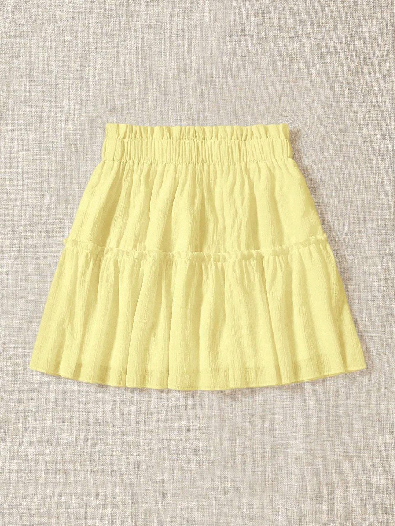 Soleia Casual Summer Skirt With Tie, Frill Trim And Decorative Details