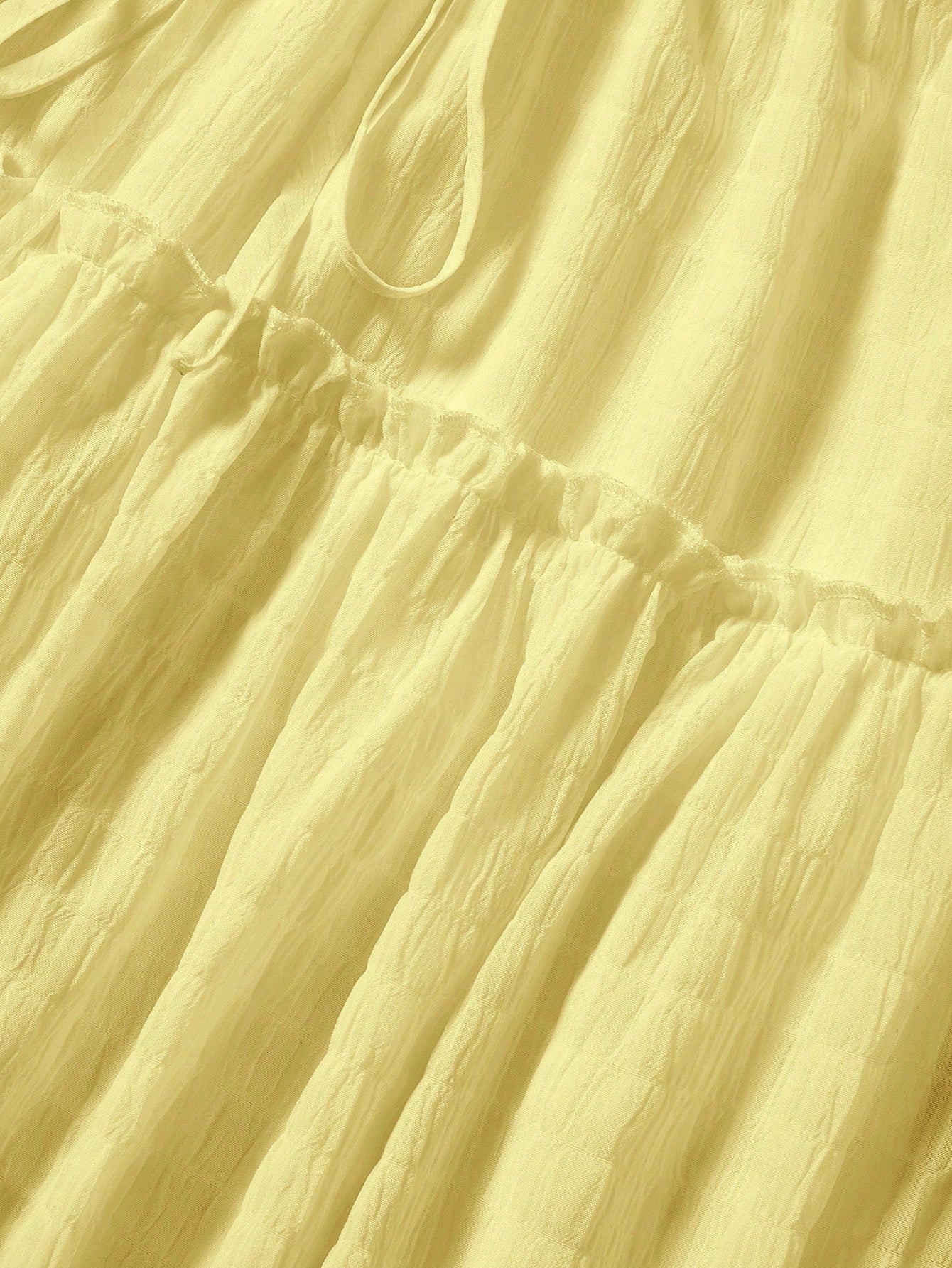 Soleia Casual Summer Skirt With Tie, Frill Trim And Decorative Details