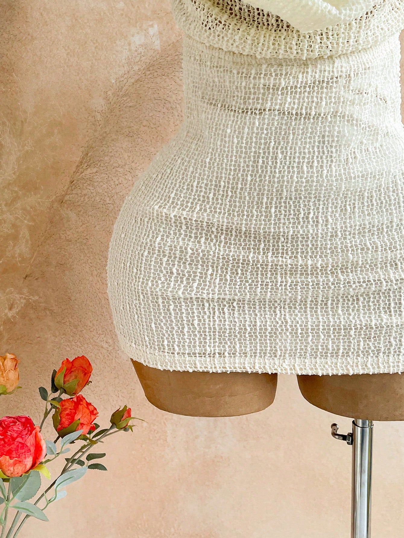 Soleia Sequin Plunging Neck Hooded Mini Dress,Cream White,Summer,Boho,Beach Vacation,Holiday, Music Festival Outfit,Retro Hippie Party No Chest Padding