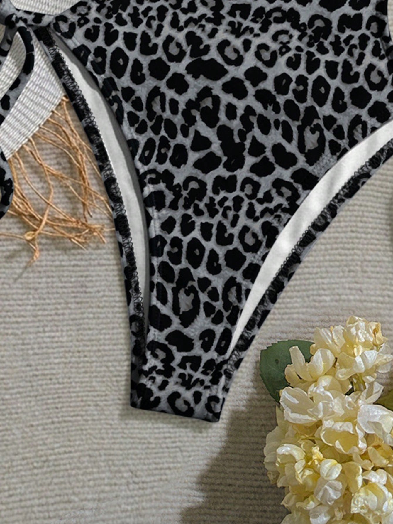 Soleia Women's New Halter Neck Tie Swimsuit With Hollow Water Drop Chest Design, Sexy Fashion Style