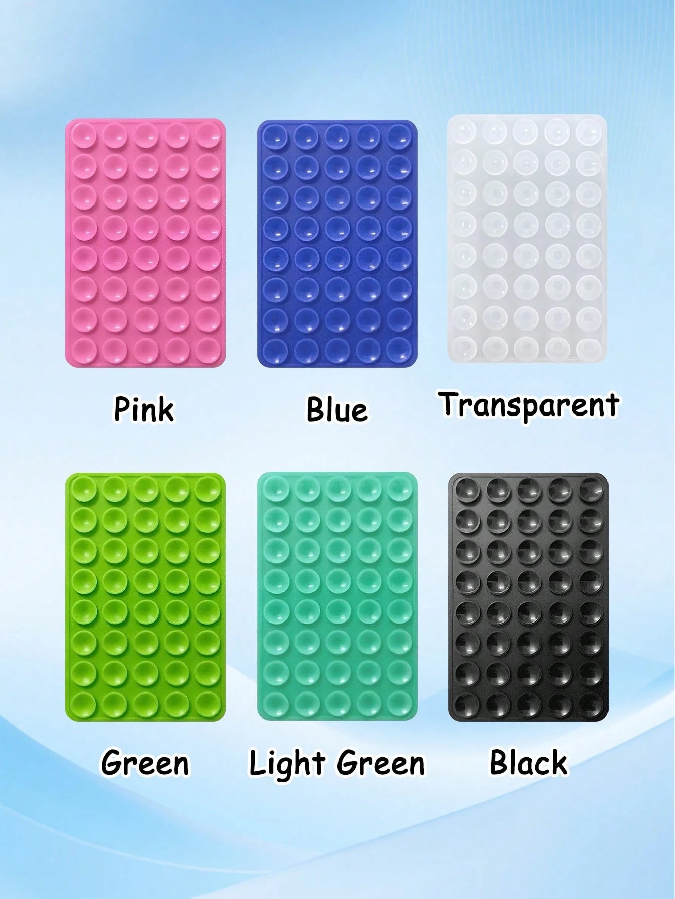 Solid Color Slouchy Phone Holder 40pcs Double-Sided Silicone Suction Cup Phone Holder, Compatible With Iphone And Android Phones, Adjustable Angle, Compact Design, Applicable For Makeup, Dance, Fitnes