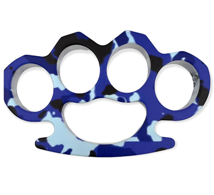 Heavy Duty Solid Steel Knuckle Duster Brass Knuckle - Camo - AnyTime Blades