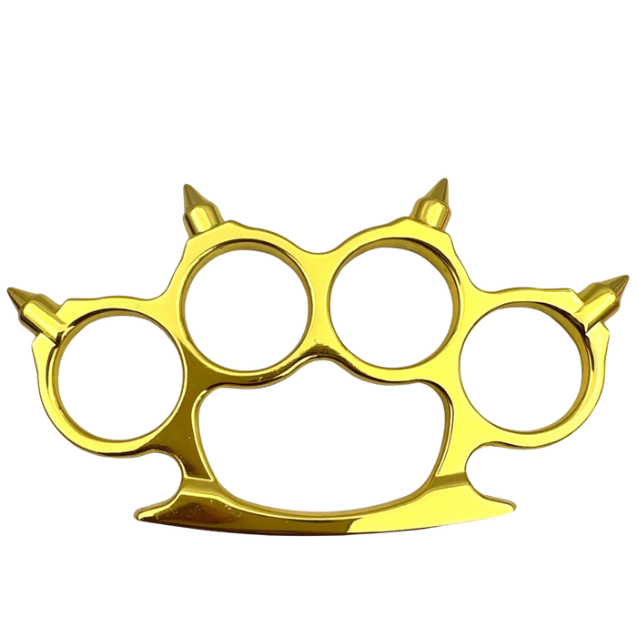 Solid Steel Knuckle Dusters - Spiked Brass Knuckles - Your Choice Color