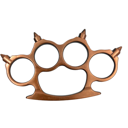 Solid Steel Knuckle Dusters - Spiked Brass Knuckles - Your Choice Color