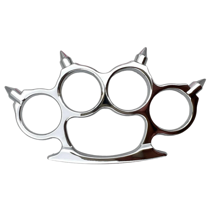 Solid Steel Knuckle Dusters - Spiked Brass Knuckles - Your Choice Color