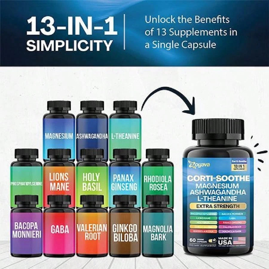 Soothe & Smooth Bundle- Zoyava Cortisol And Myo-Inositol All-In-One Dietary Supplement- Multivitamin Combo With Extra Strength Ingredients For Fitness & Healthcare- MADE IN USA Vitamins Supplements