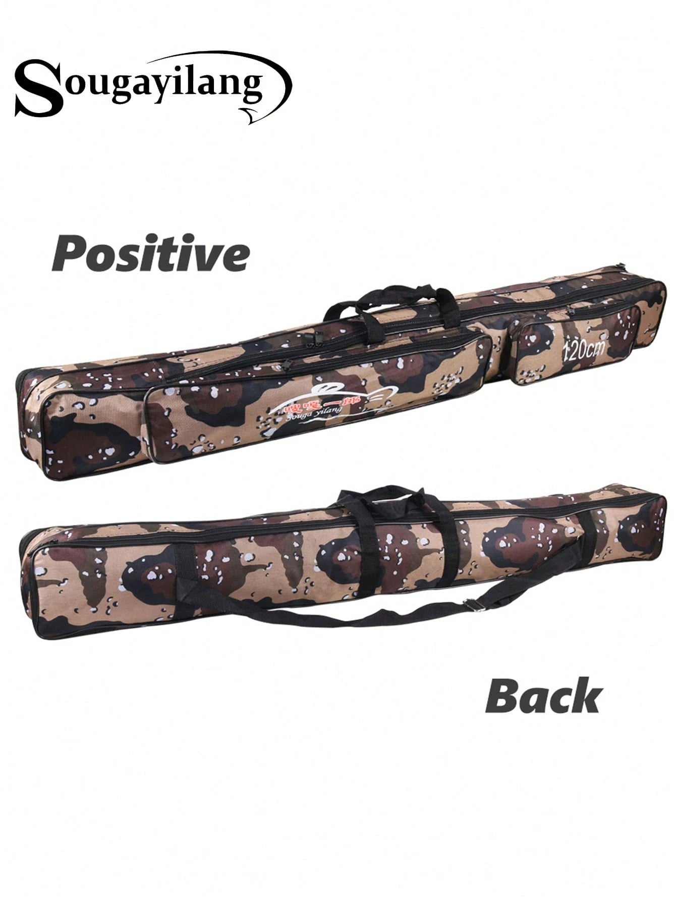 SOUGAYILANG Folding Fishing Rod Case Organizer Pole Storage Bag Rod Reel Tackle Carrier Fishing Rod Bag Fishing Case