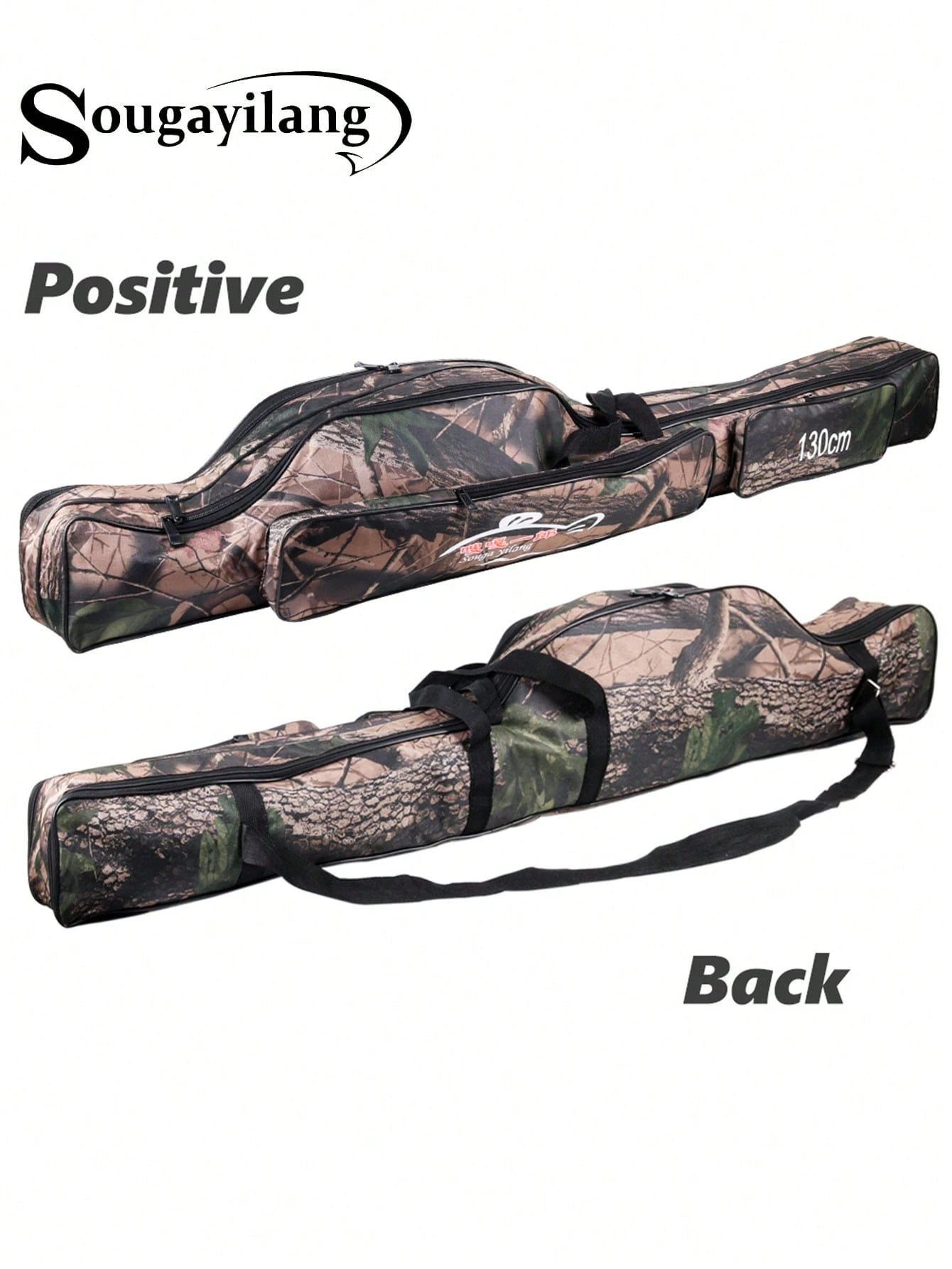 SOUGAYILANG Folding Fishing Rod Case Organizer Pole Storage Bag Rod Reel Tackle Carrier Fishing Rod Bag Fishing Case