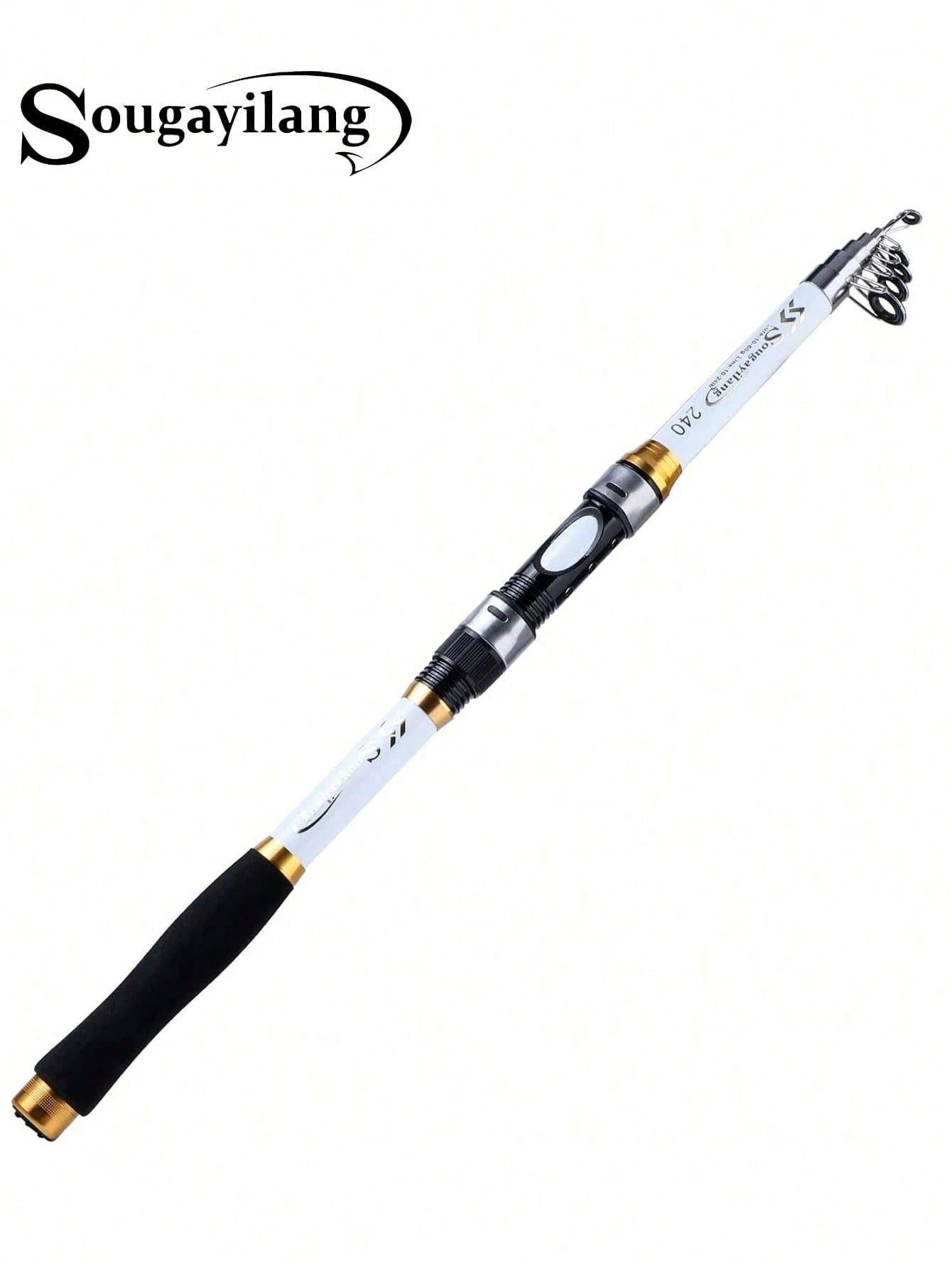 SOUGAYILANG Telescopic Fishing Rod Saltwater Fishing Rod Portable Travel Fishing