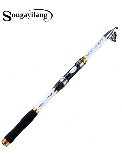 SOUGAYILANG Telescopic Fishing Rod Saltwater Fishing Rod Portable Travel Fishing