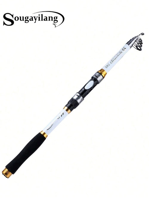 SOUGAYILANG Telescopic Fishing Rod Saltwater Fishing Rod Portable Travel Fishing