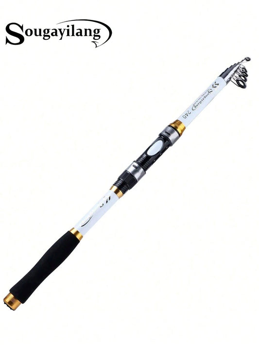SOUGAYILANG Telescopic Fishing Rod Saltwater Fishing Rod Portable Travel Fishing