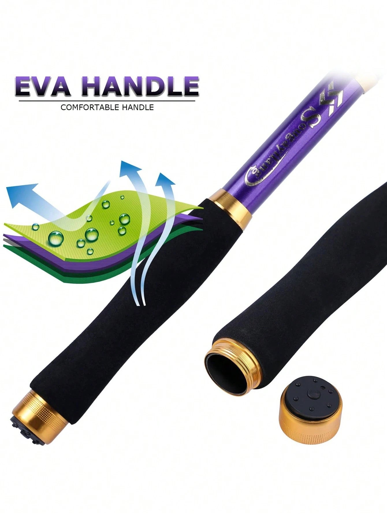 SOUGAYILANG Telescopic Fishing Rod Saltwater Fishing Rod Portable Travel Fishing