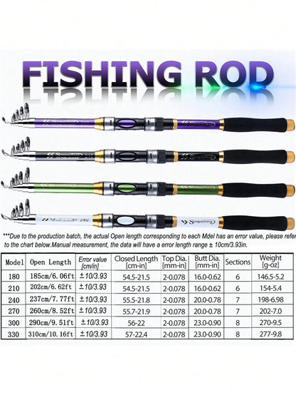 SOUGAYILANG Telescopic Fishing Rod Saltwater Fishing Rod Portable Travel Fishing