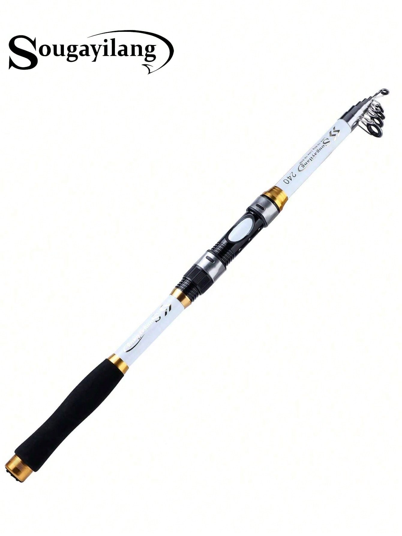 SOUGAYILANG Telescopic Fishing Rod Saltwater Fishing Rod Portable Travel Fishing