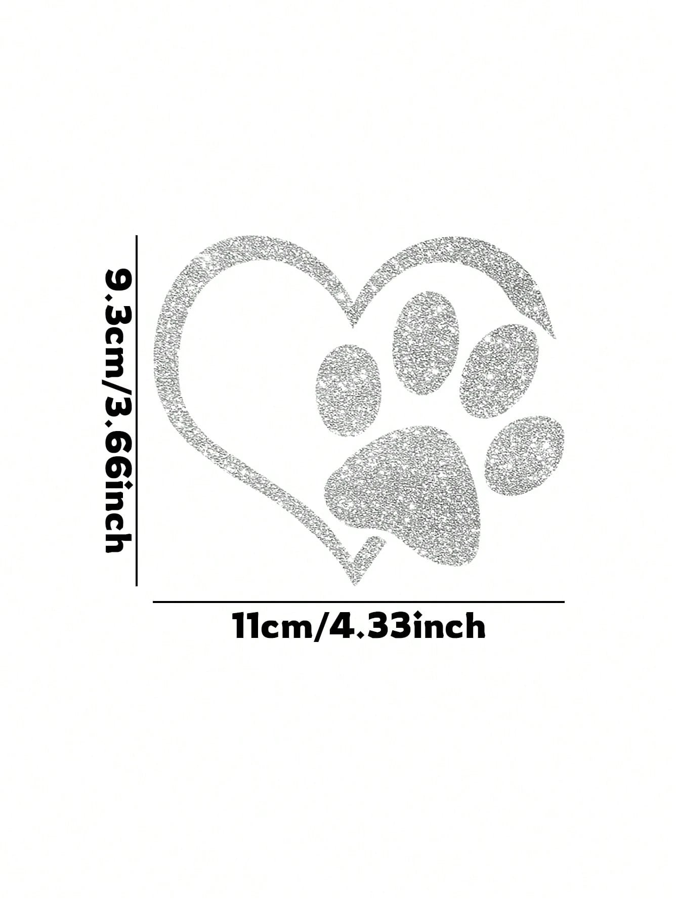 Sparkling Dog Paws Car Sticker, Creative Decal For Car Rear, Suitable For Laptops, Luggage, Phone Cases And Other Surfaces To Enhance The Premium Ambiance Of Vehicles