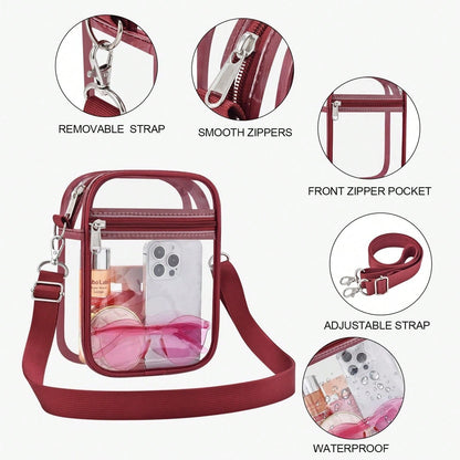 Sporting Clear Bag-Clear For Women Crossbody Messenger Bag For Concerts Sporting Events ﻿
