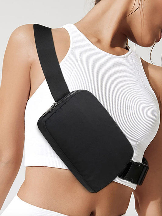 Sports Waist Pack/Crossbody Bag, Suitable For Running, Hiking, Cycling, Fitness And Other Sports, Fashion Casual Minimalist, Unisex, Suitable For Students. Mini Waist Pack With Adjustable Shoulder Str