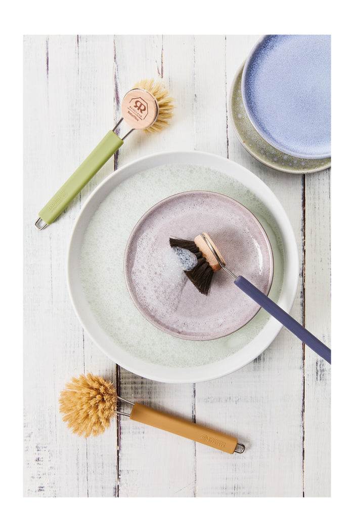 Stainless Steel and Silicone Handled Dish Brush