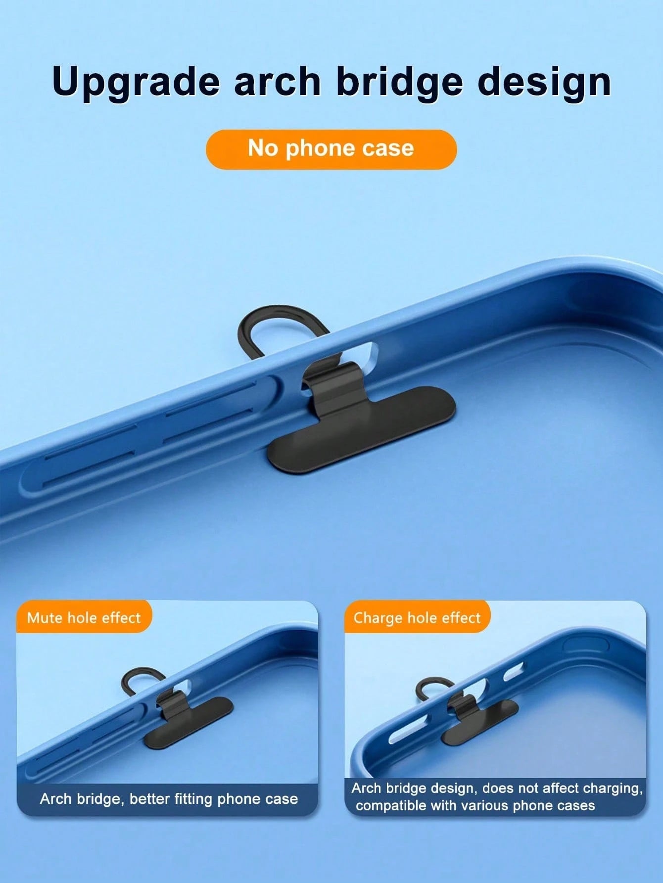 Stainless Steel Mini Spacer Clip Side Mount Connector For Phone