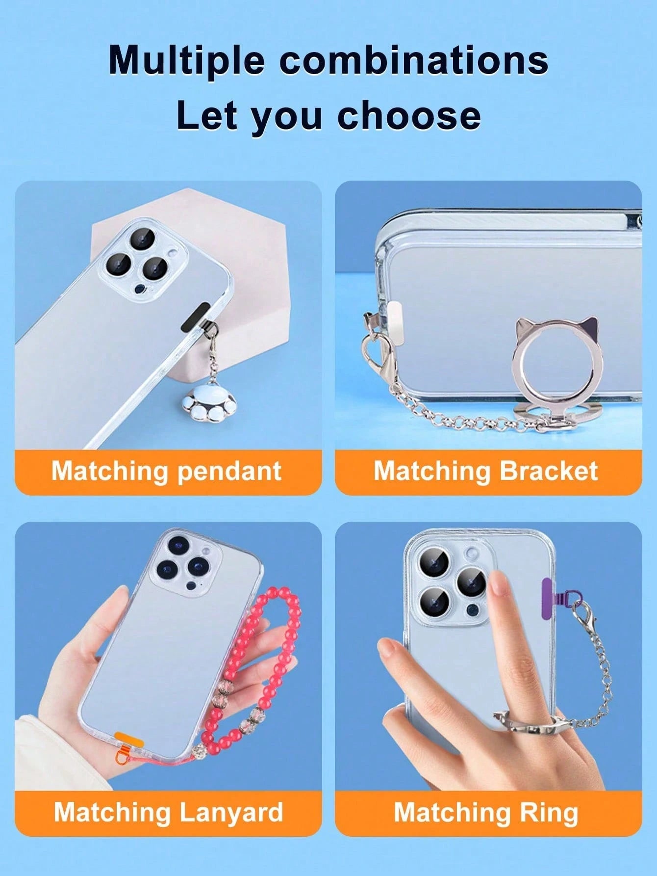 Stainless Steel Mini Spacer Clip Side Mount Connector For Phone