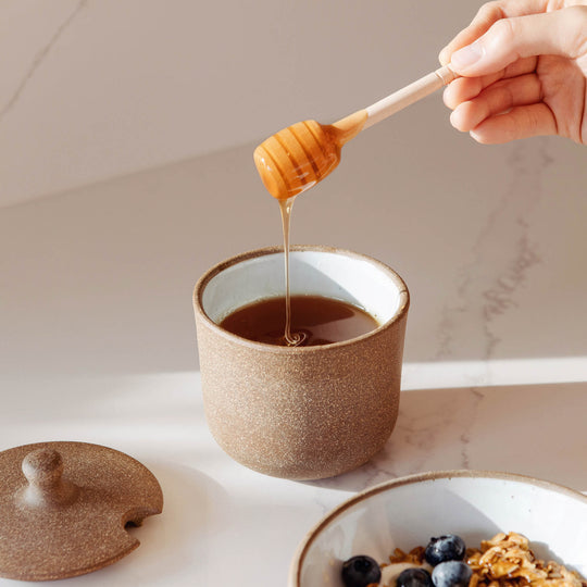 Stoneware Honey Pot with Dipper