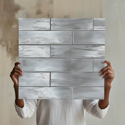 Structured Brushed Silver Metallic