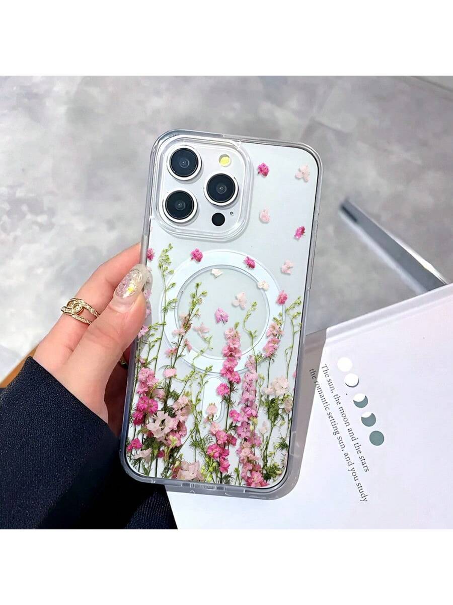 Stylish Flower Design Pattern Mobile Phone Case, Support Wireless Charging, Non-Slip And Shock-Proof Protection, Your Mobile Phone Fits Accurately, Suitable For IPhone17 PRO MAX 11 12 13 14 15 Pro Max