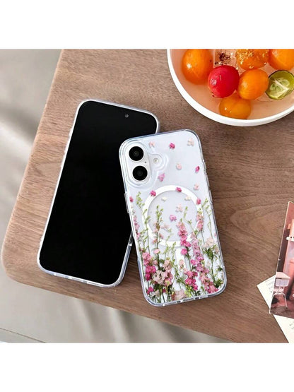 Stylish Flower Design Pattern Mobile Phone Case, Support Wireless Charging, Non-Slip And Shock-Proof Protection, Your Mobile Phone Fits Accurately, Suitable For IPhone17 PRO MAX 11 12 13 14 15 Pro Max