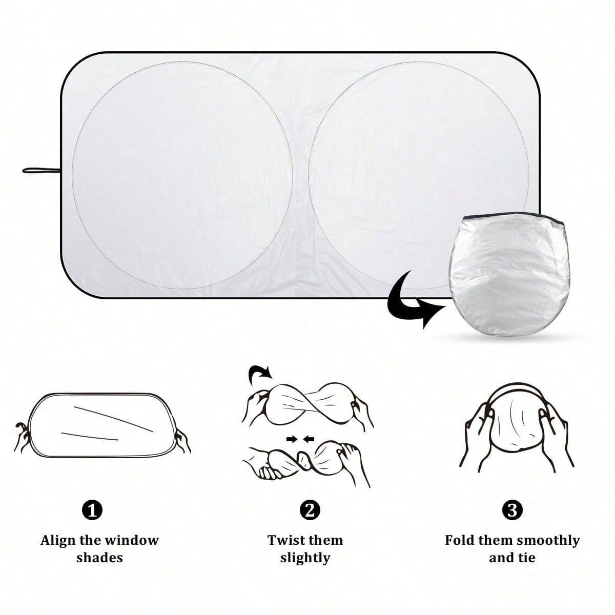Suitable For Cars And Suv, This Light Pink Car Windshield Sunshade Can Be Folded And Has A Protective Device For The Sun Visor. It Can Block Ultraviolet Rays And Keep The Vehicle Cool.