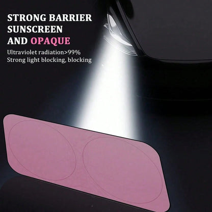 Suitable For Cars And Suv, This Light Pink Car Windshield Sunshade Can Be Folded And Has A Protective Device For The Sun Visor. It Can Block Ultraviolet Rays And Keep The Vehicle Cool.