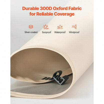 Sun Shade Sail Canopy Covers, Fit For 6 X 6 Ft Screen House Tent, Sun Protection, 5.51 X 5.71 Ft 300D Oxford Silver-Coated Fabric, Pack Of 2 (Not Include Tent), For Outdoor Activities, Beige