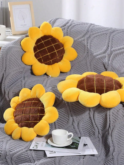 Sunflower Pillow Living Room Sofa Decoration Cushion Bed Headrest Seat Cushion Plush Tatami Bay Window Pillow Bedroom Decor Summer Festival