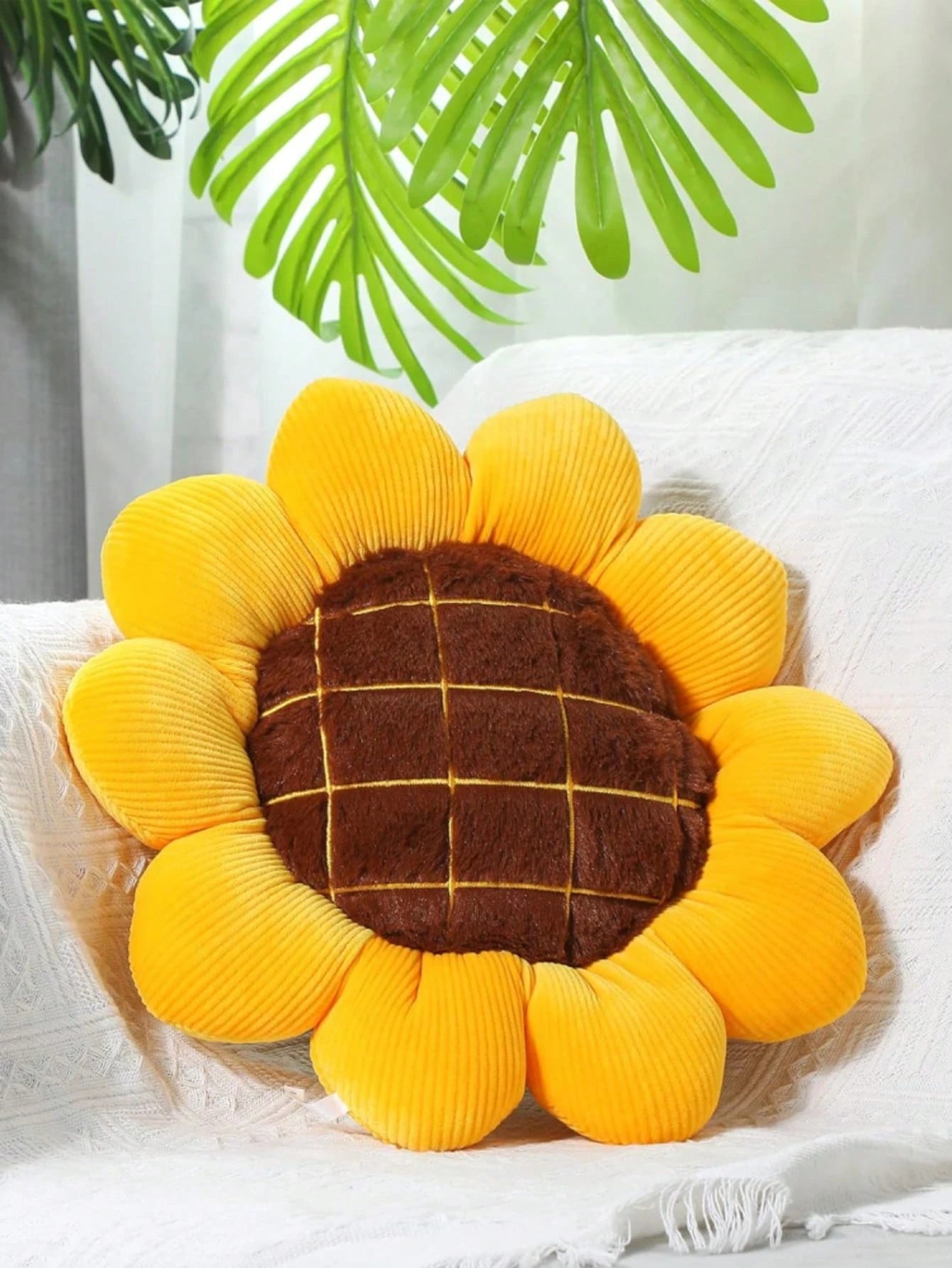 Sunflower Pillow Living Room Sofa Decoration Cushion Bed Headrest Seat Cushion Plush Tatami Bay Window Pillow Bedroom Decor Summer Festival