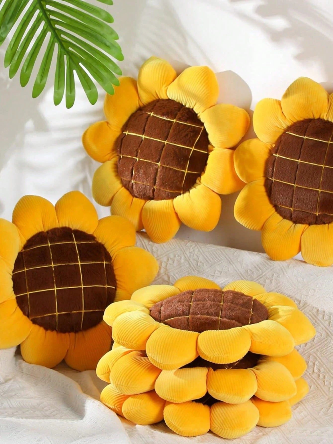 Sunflower Pillow Living Room Sofa Decoration Cushion Bed Headrest Seat Cushion Plush Tatami Bay Window Pillow Bedroom Decor Summer Festival