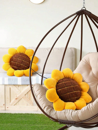 Sunflower Pillow Living Room Sofa Decoration Cushion Bed Headrest Seat Cushion Plush Tatami Bay Window Pillow Bedroom Decor Summer Festival