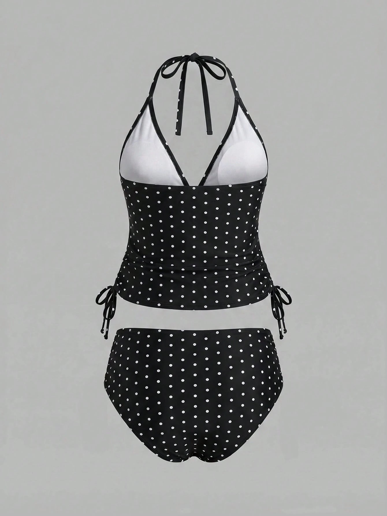 Sweetra CURVE Plus Size Women's Sweet Polka Dot Print Beach Vacation Bikini Set Summer