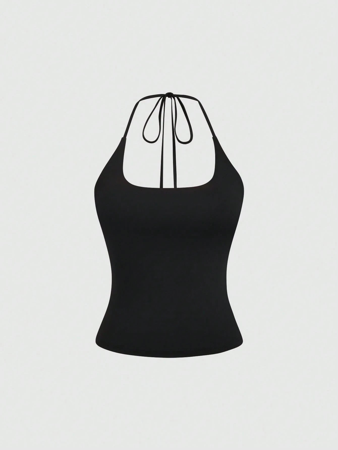 Sweetra Women's European And American Fashion Casual New Summer Slimming Fit Halter Neck Elegant Backless Commute Casual Fitness Versatile 3-Piece Set Top