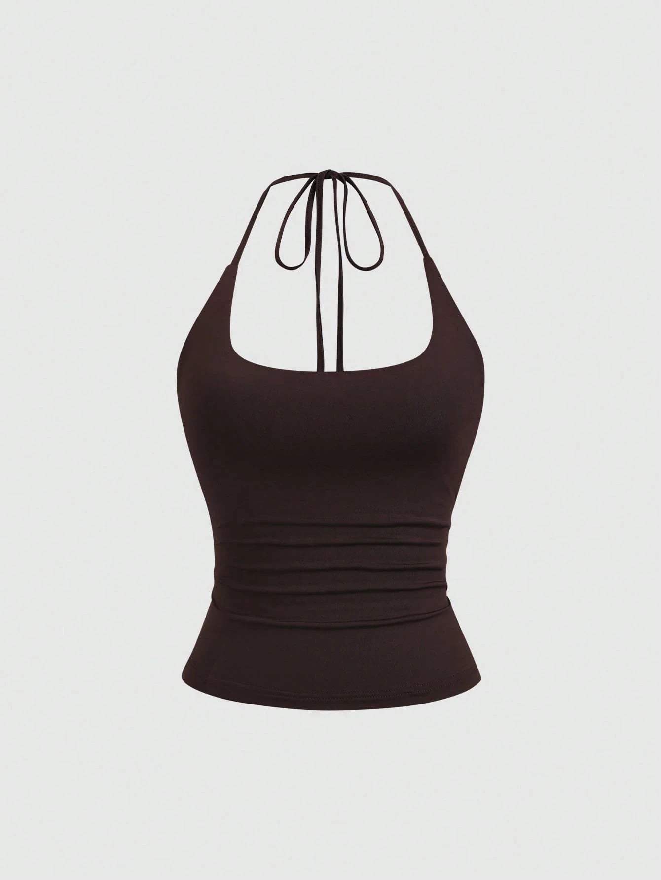 Sweetra Women's European And American Fashion Casual New Summer Slimming Fit Halter Neck Elegant Backless Commute Casual Fitness Versatile 3-Piece Set Top