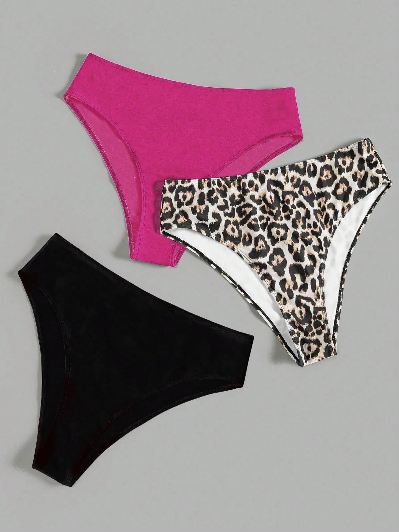 Swim Curve 2025 3pcs Plus Size Women Assorted Floral Print Swimwear Bottoms, For Summer Beach Vacation