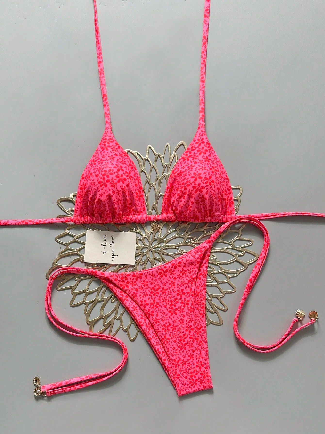 Swim Mod 2026 Spring/Summer Fashionable Sexy & Slimming Bikini Swimwear With Shell Decor, Ideal For Beach Vacation