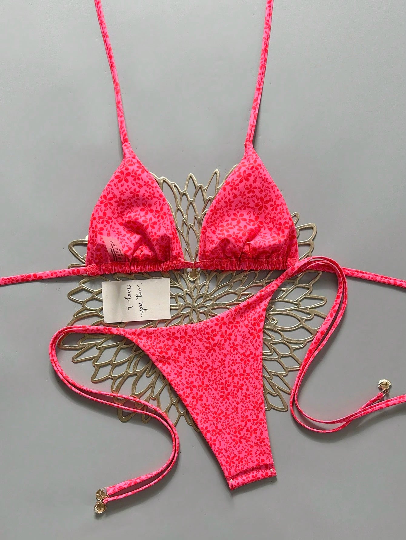 Swim Mod 2026 Spring/Summer Fashionable Sexy & Slimming Bikini Swimwear With Shell Decor, Ideal For Beach Vacation