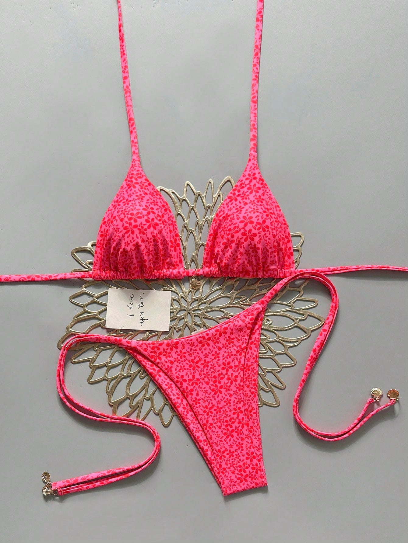 Swim Mod 2026 Spring/Summer Fashionable Sexy & Slimming Bikini Swimwear With Shell Decor, Ideal For Beach Vacation