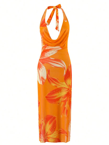 Swim Oasis 2026 Spring/Summer New Women's Plus Size Fashion Sexy Random Digital Print Two-Piece Swimsuit Set + One-Piece Dress Premium Beachwear Set