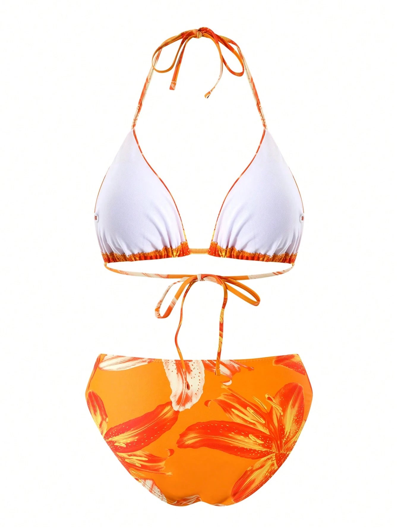 Swim Oasis 2026 Spring/Summer New Women's Plus Size Fashion Sexy Random Digital Print Two-Piece Swimsuit Set + One-Piece Dress Premium Beachwear Set
