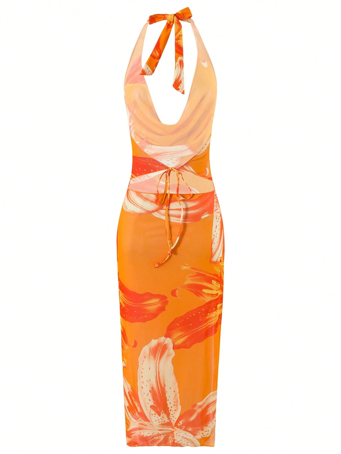 Swim Oasis 2026 Spring/Summer New Women's Plus Size Fashion Sexy Random Digital Print Two-Piece Swimsuit Set + One-Piece Dress Premium Beachwear Set