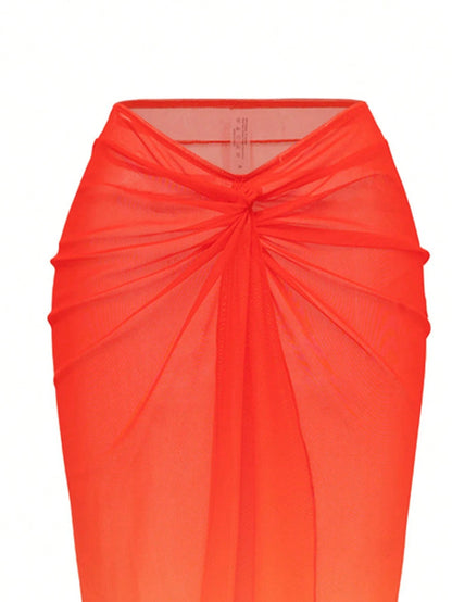 Swim Oasis Women's Summer Vacation Waistband Twist Ombre Cover-Up Dress
